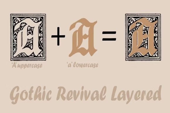 A Gothic Revival Layered Font for Standout Branding