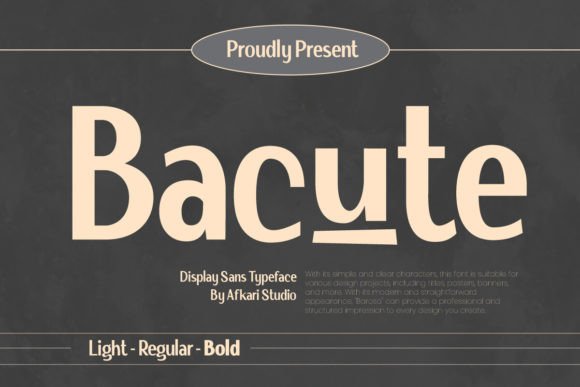 Bacute Display Sans: Precision Typeface for Web Creators