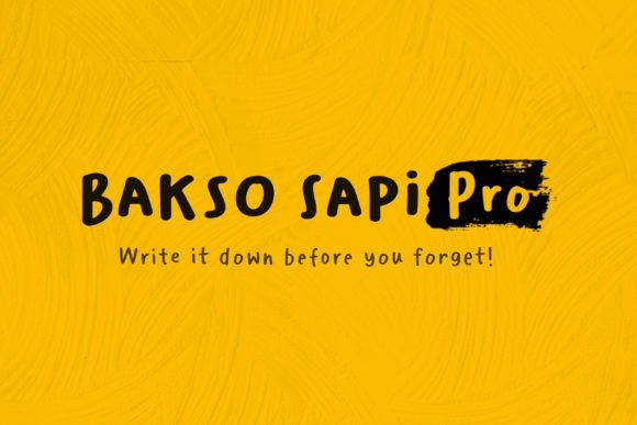 Bakso Sapi Pro: A Playful Handwritten Font for Small Businesses