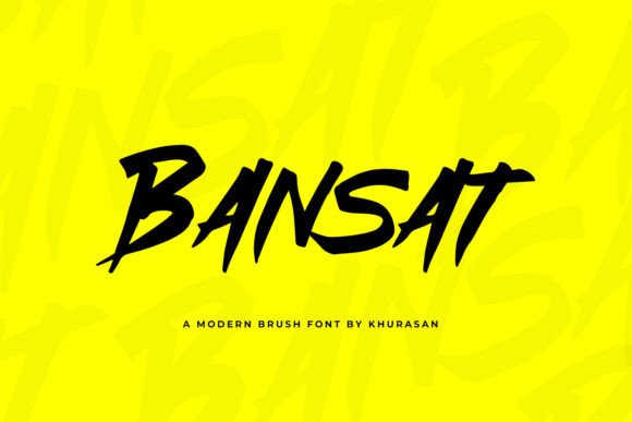 Bansat Font: Bold Brush Typeface for Small Businesses