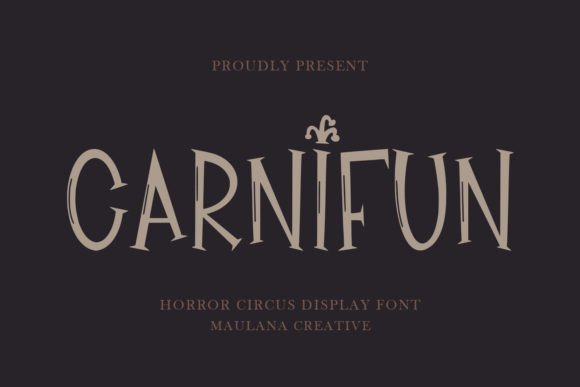 Carnifun Horror Circus Font for Striking Digital Designs