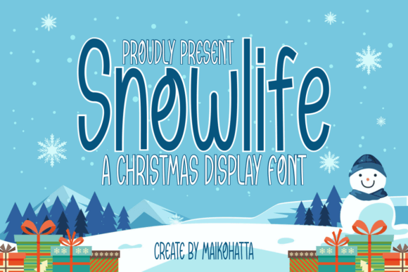 Snowlife: A Display Font for Warm Holiday Editorial Design