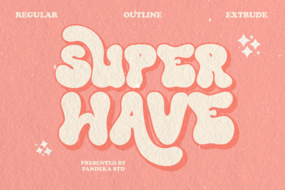 Super Wave Retro Serif Display Font for Crafters